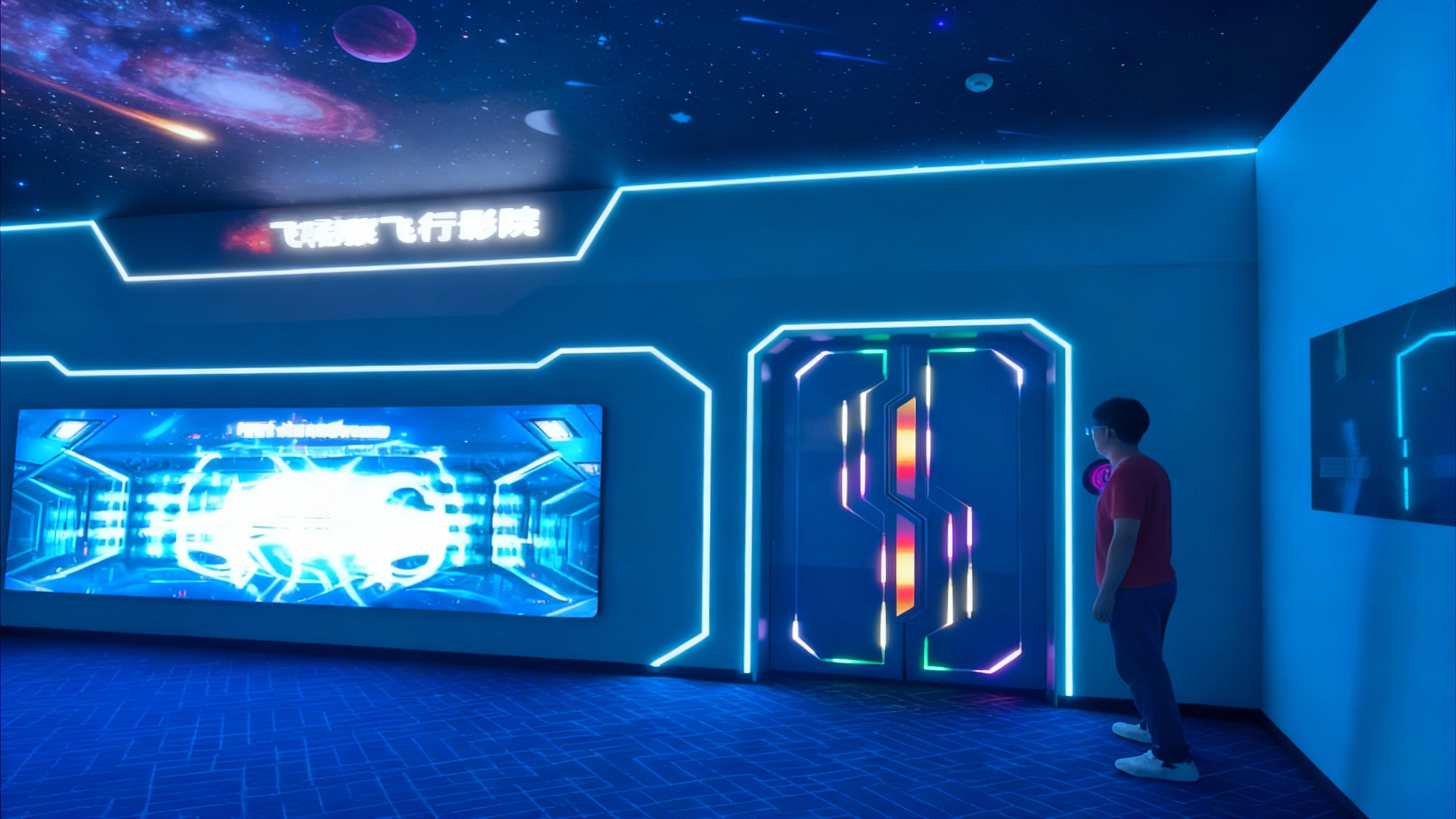 悬臂式六自由度座舱 球幕飞行影院沉浸式观赏